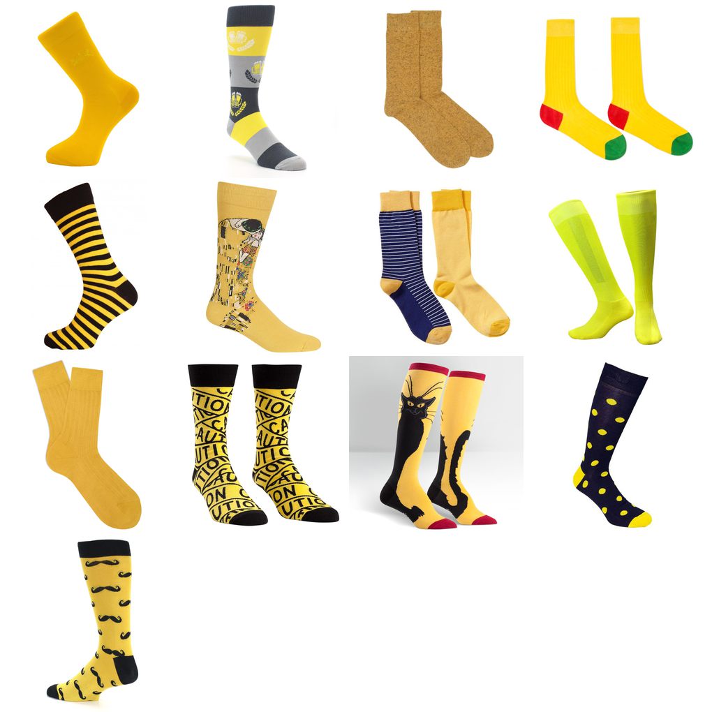 mens yellow socks